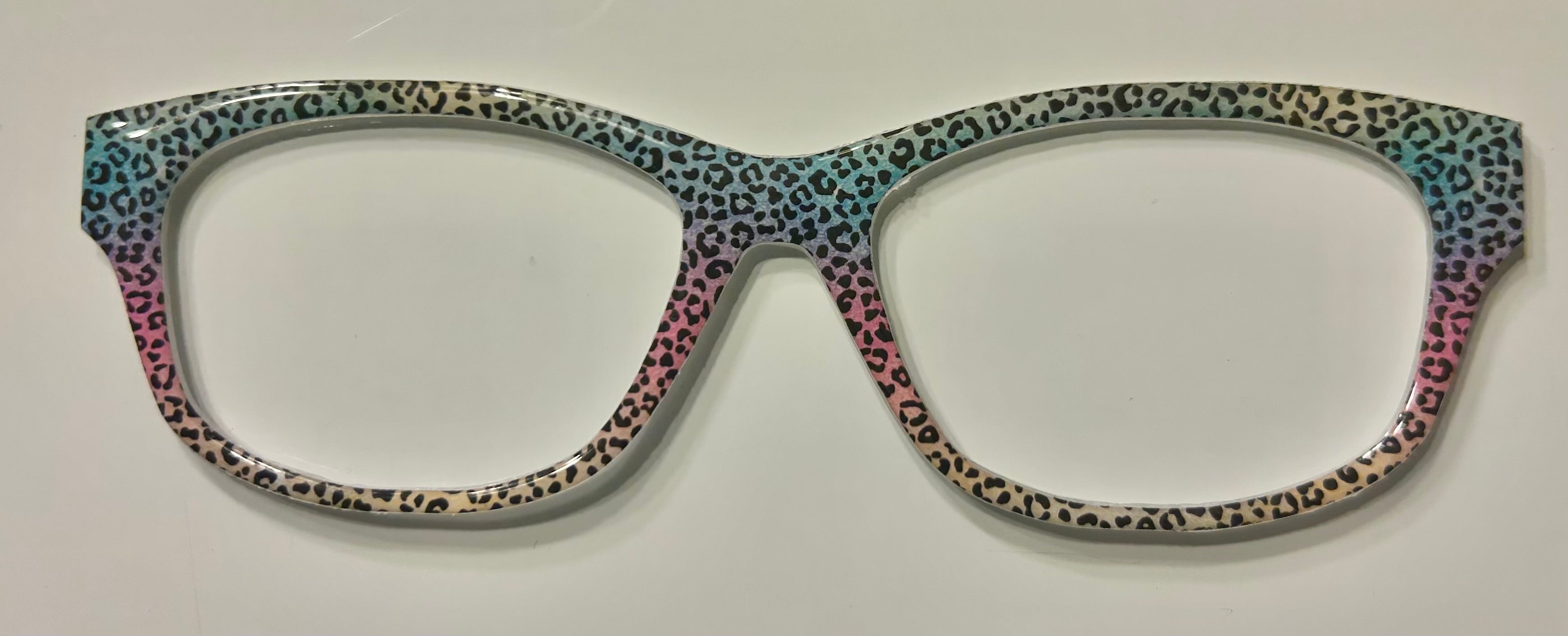 Addison Topper; rainbow cheetah print