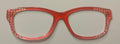 Addison Topper; pinkish red/triangle vertical split