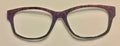 Addison Topper; purple and pink swirls/black split