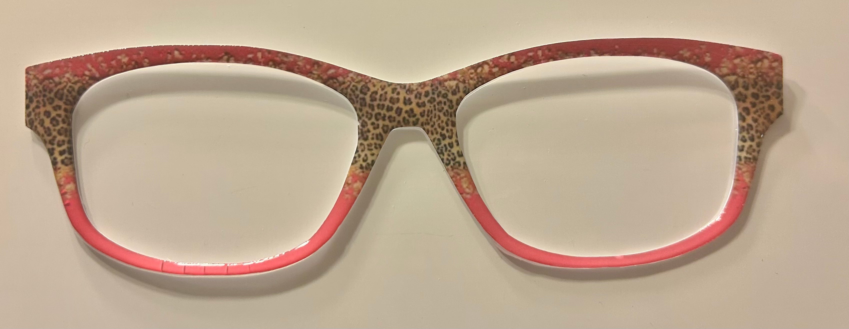 Addison Topper; pink/cheetah print gradient