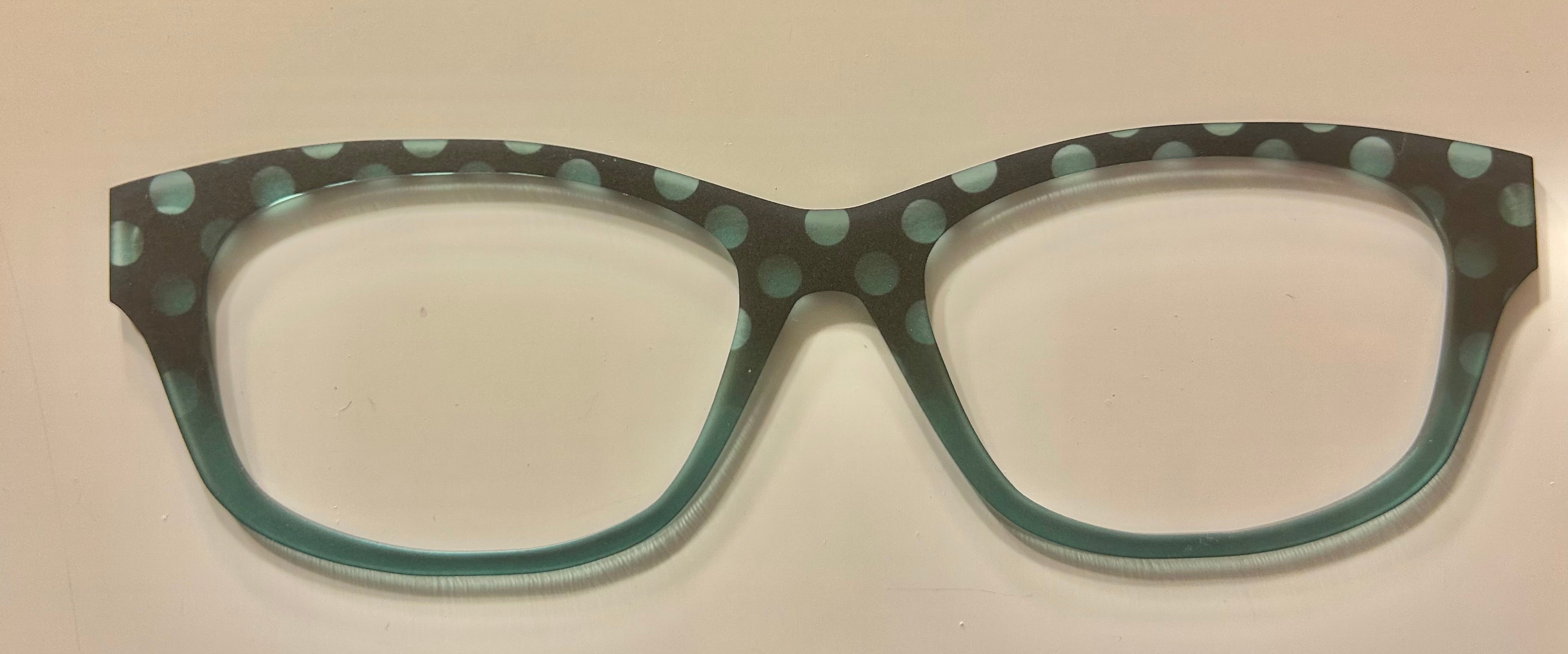 Addison Topper; teal polka dots split