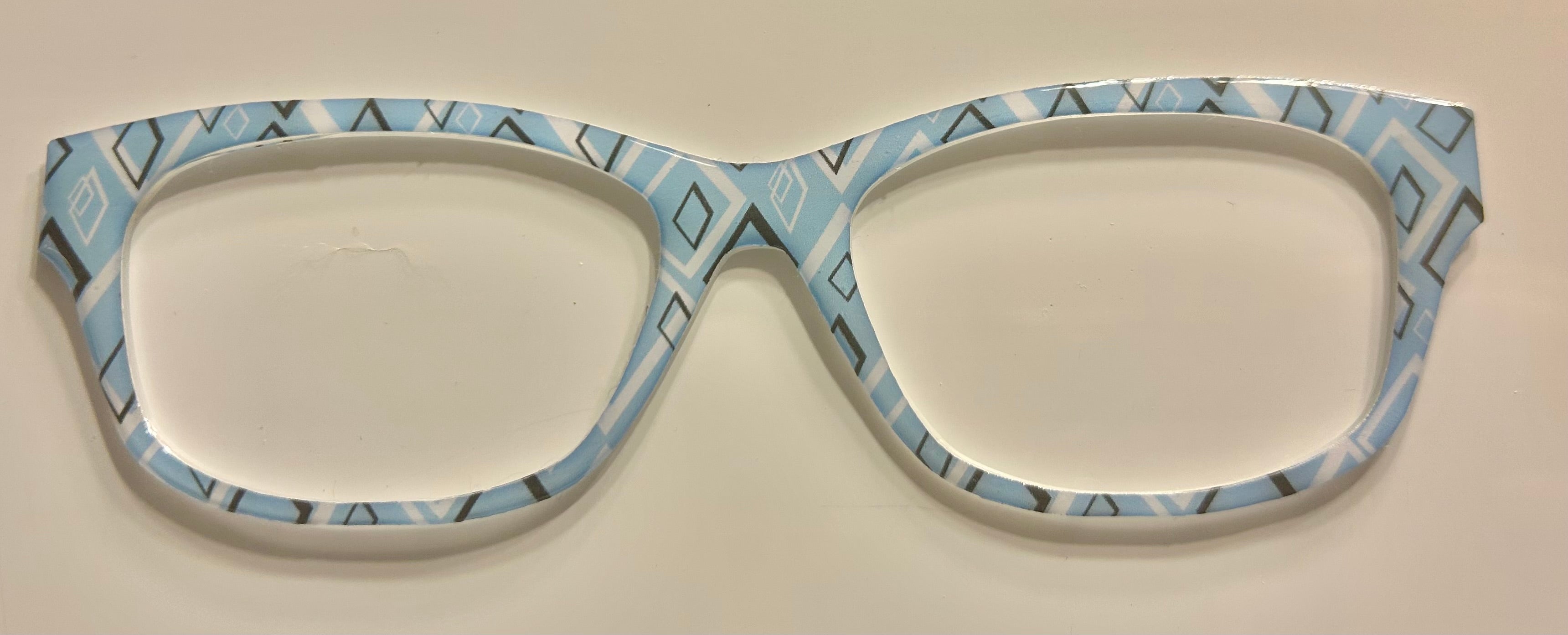 Addison Topper; Light Blue Pattern