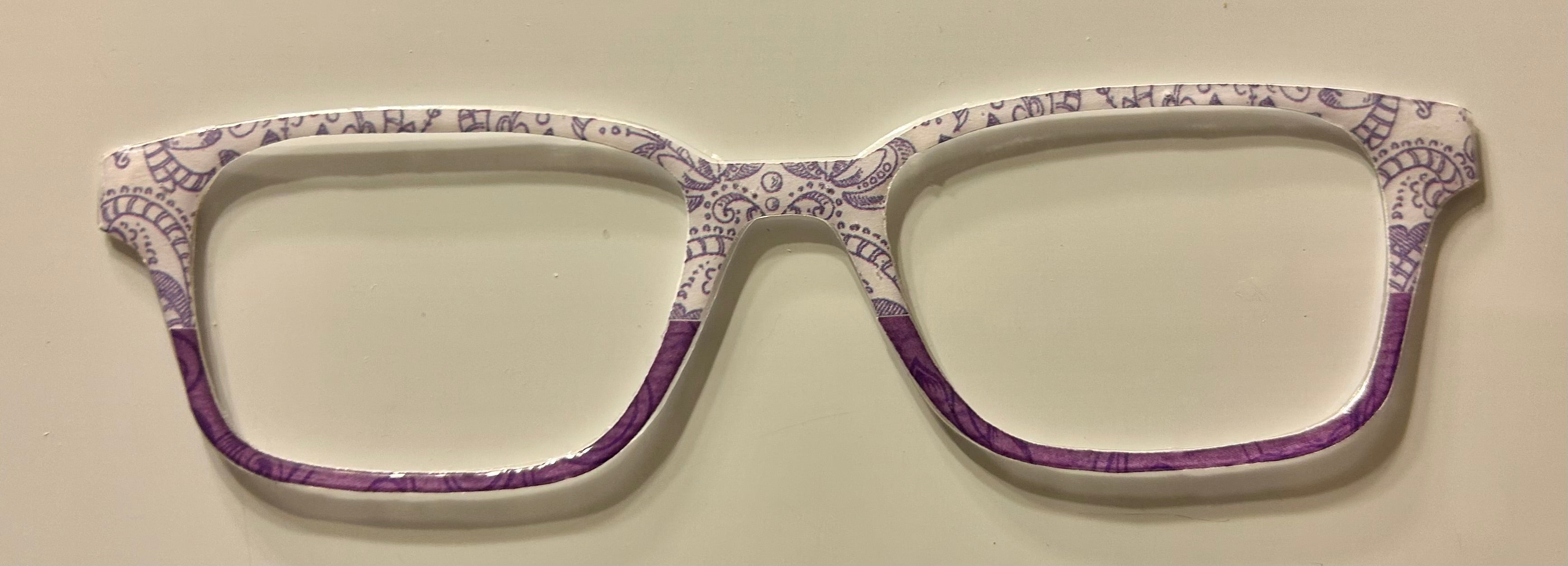 Finley Topper; purple and white paisley split