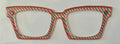 Kirby Case Topper; Christmas diagonal stripes; translucent