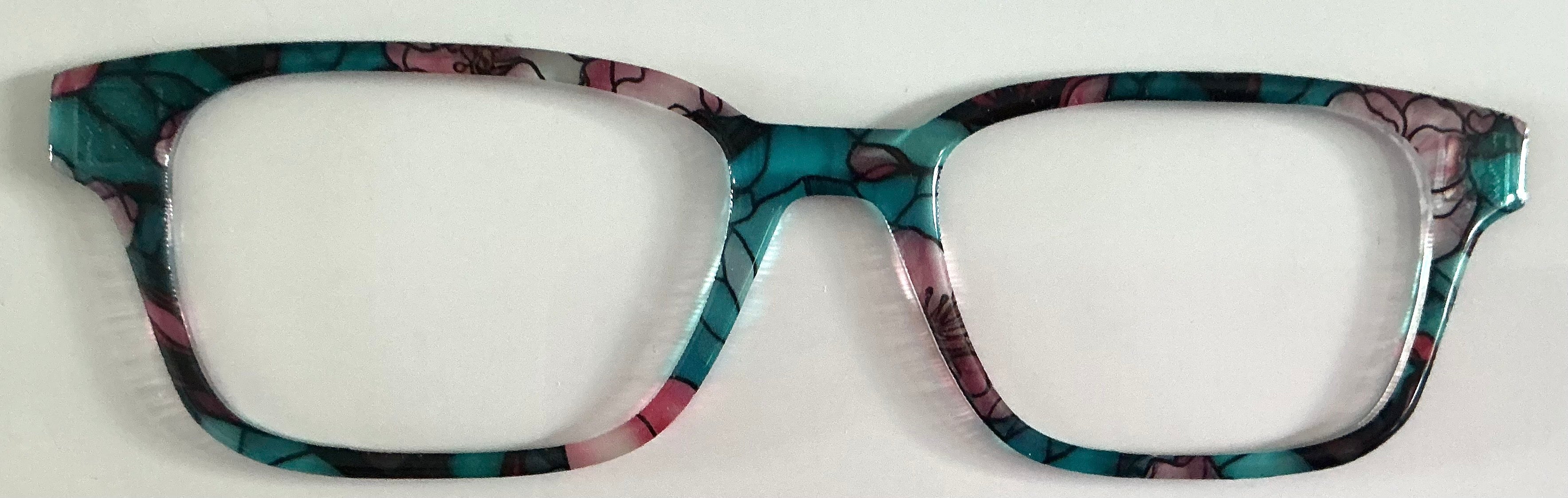 Finley Topper; multicolored stained glass