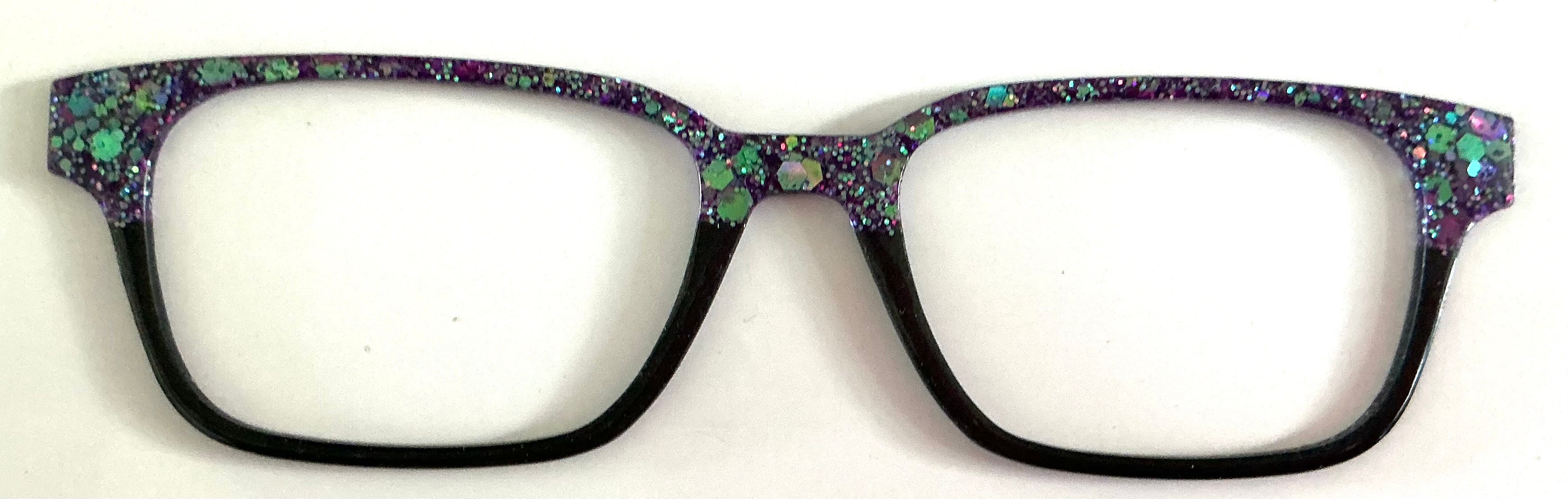 Finley Topper; black/chunky glitter split