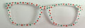 PAIR Casper Topper; red and green dots on white