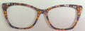 Wanda Topper; orange and pink flowers on purple