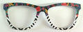 PAIR Brand Harper, tropical flowers/black and white chevron split