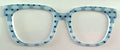 Murphy Topper; misc blue geometric pattern