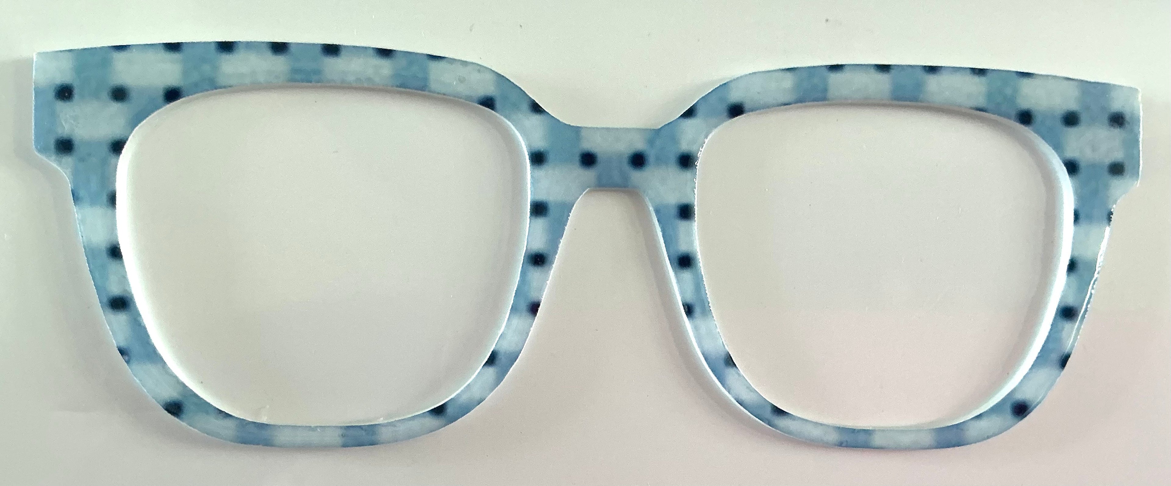 Murphy Topper; misc blue geometric pattern
