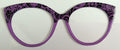 Zuri Topper; spring; black swirls/purple split