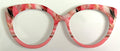 Zuri Topper; Melissa's Magnetic Marvels; pink toned feather design/ strip split