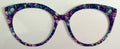 Zuri Topper; purple and blue stained glass