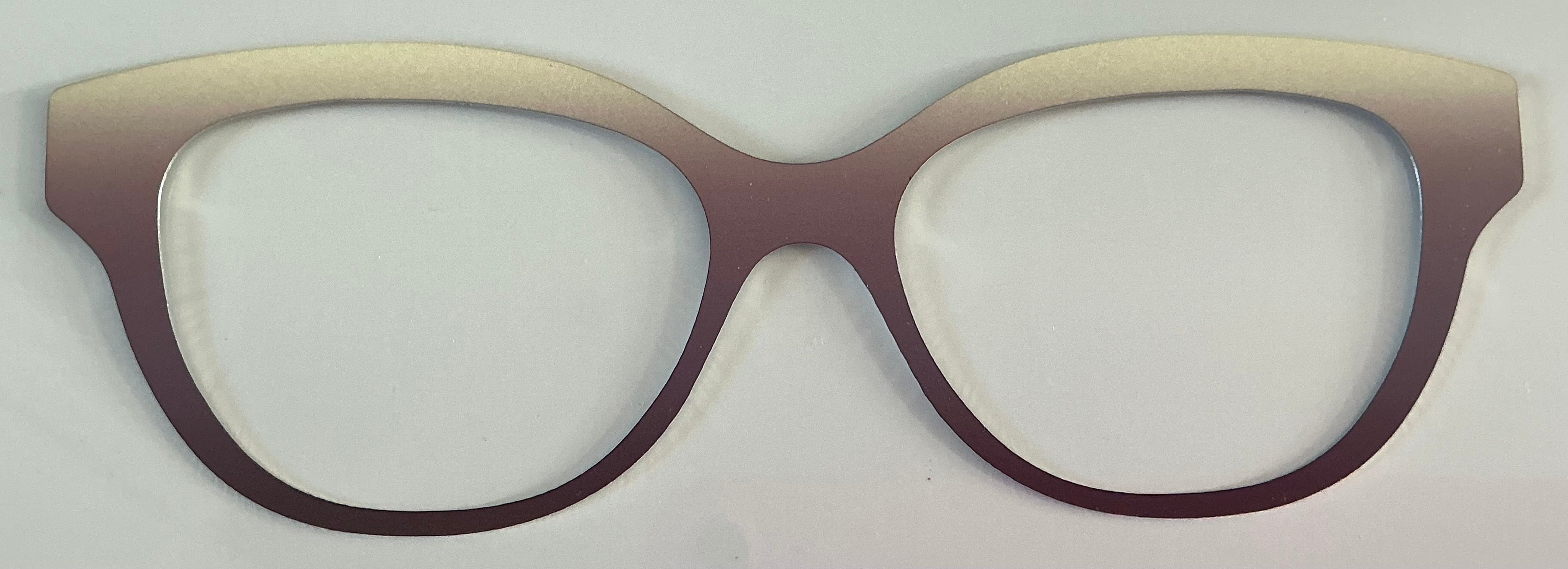 Quinn Topper; metal; cream to mauve gradient