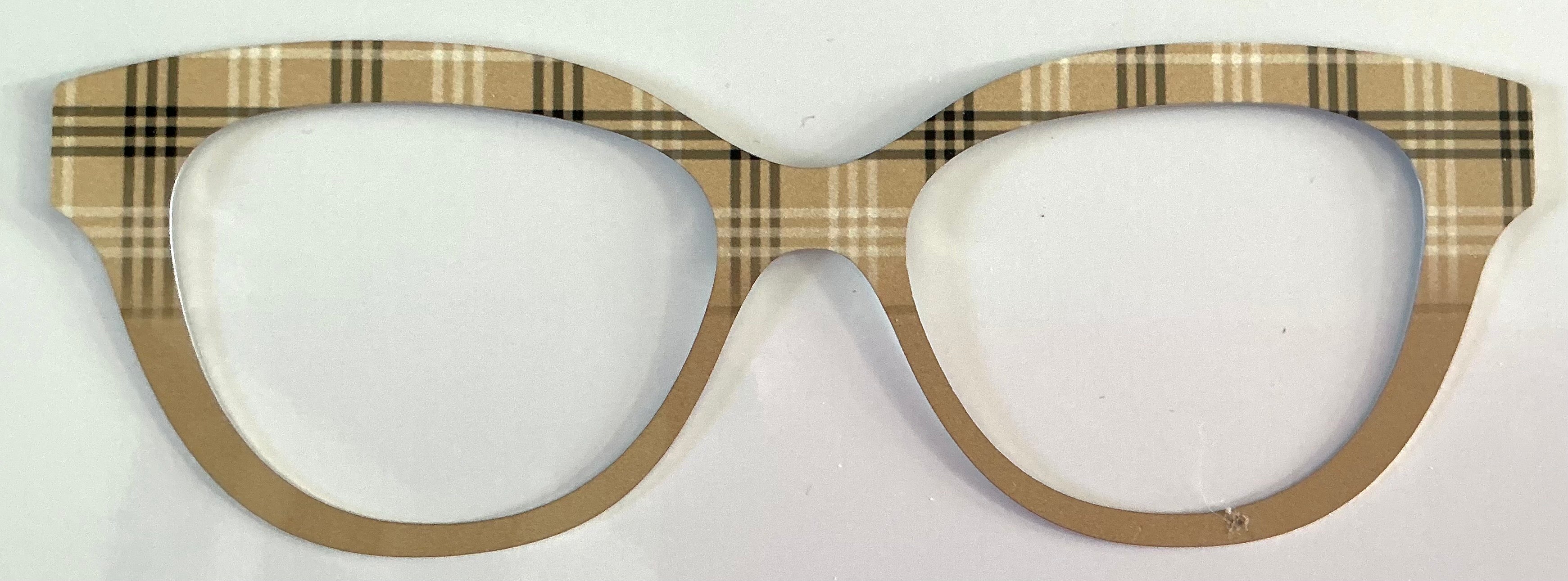 Quinn Topper; metal; tan plaid split