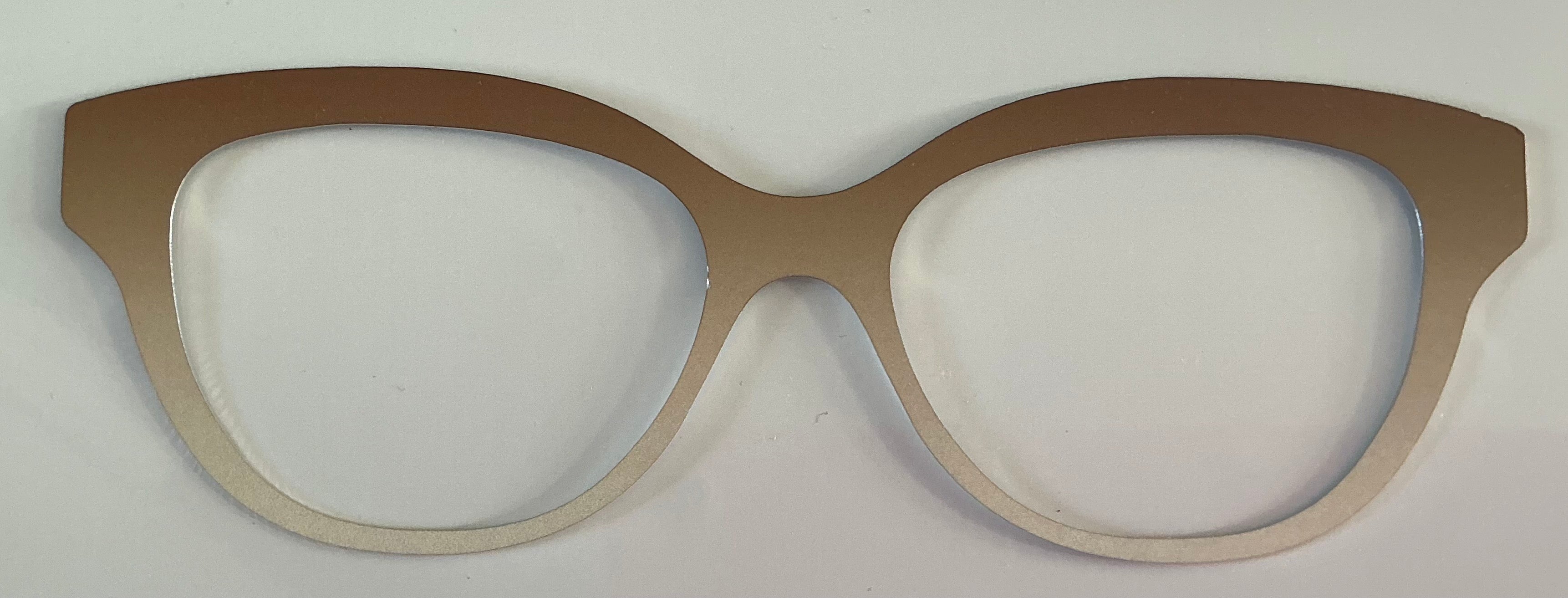 Quinn Topper; metal; brown to cream gradient