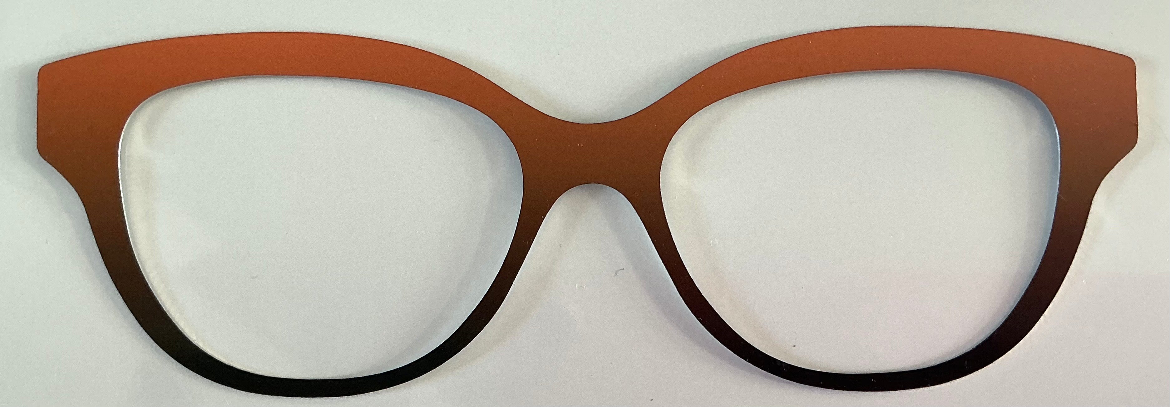 Quinn Topper; metal; orange to black gradient