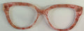 Quinn Topper; translucent; peach flowers