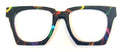 Murphy Case Topper; rainbow lightening bolts on black