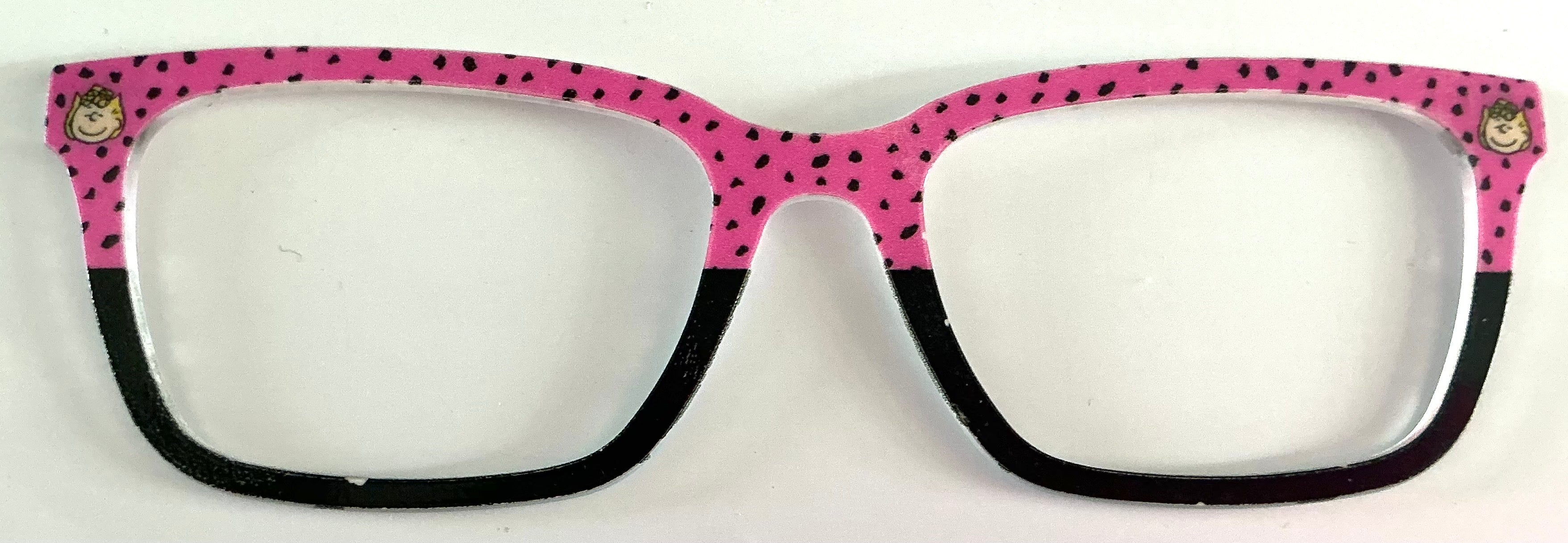 Casper Topper; hot pink Peanuts (Sally)/ black split