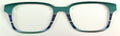 Finley Topper; metal; teal and purple stripe