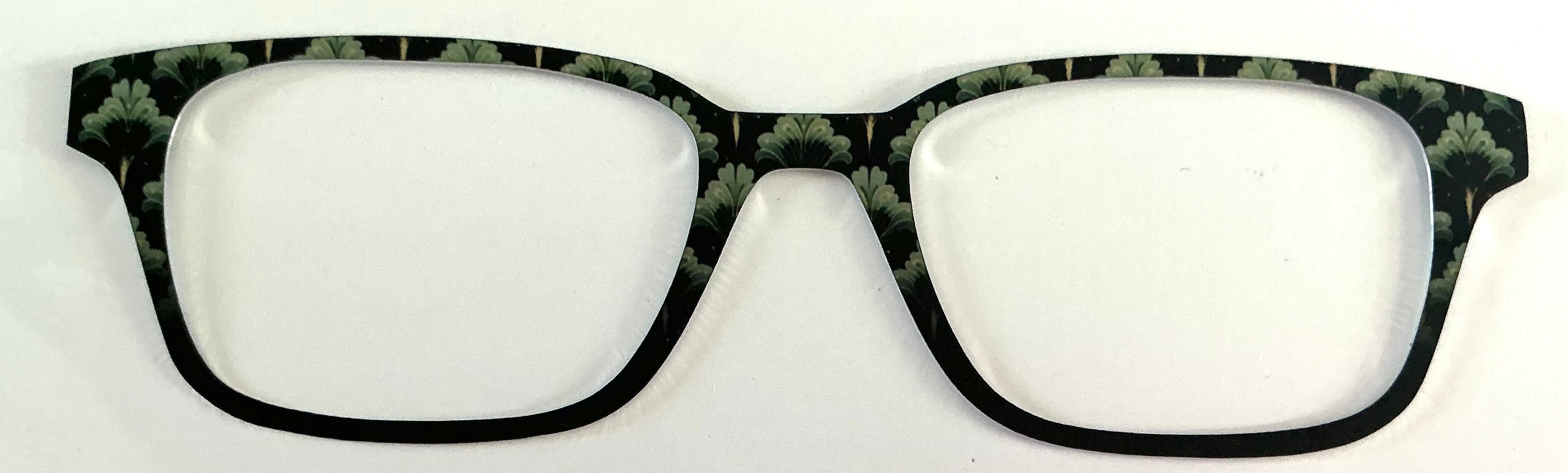 Finley Topper; metal; green design to black fade