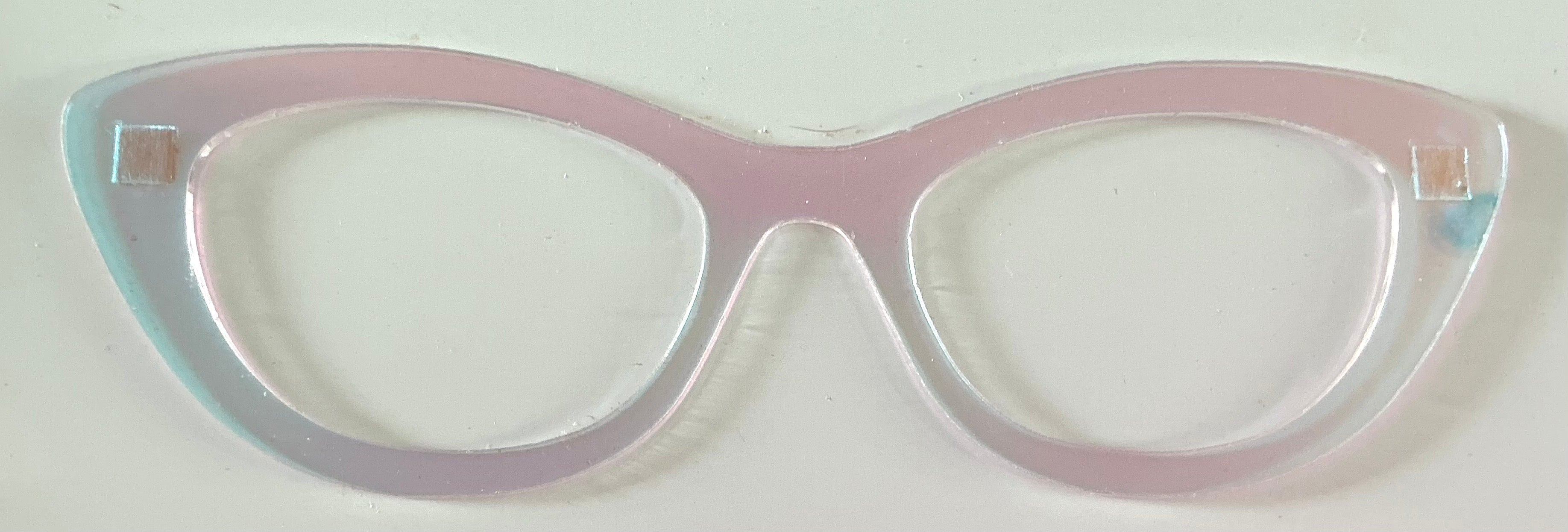 Ella Topper; pink translucent  iridescent