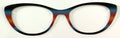 Ella Topper; metal; blue to orange stripe fade