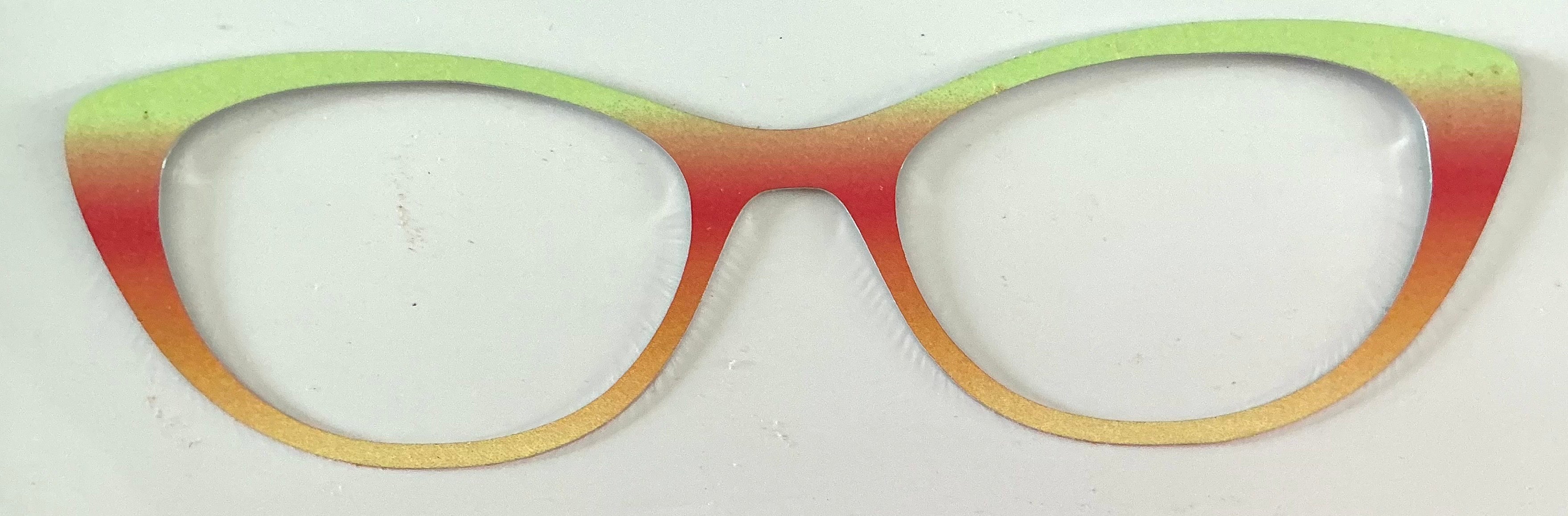 Ella Topper; metal;light green/red/ yellow gradient