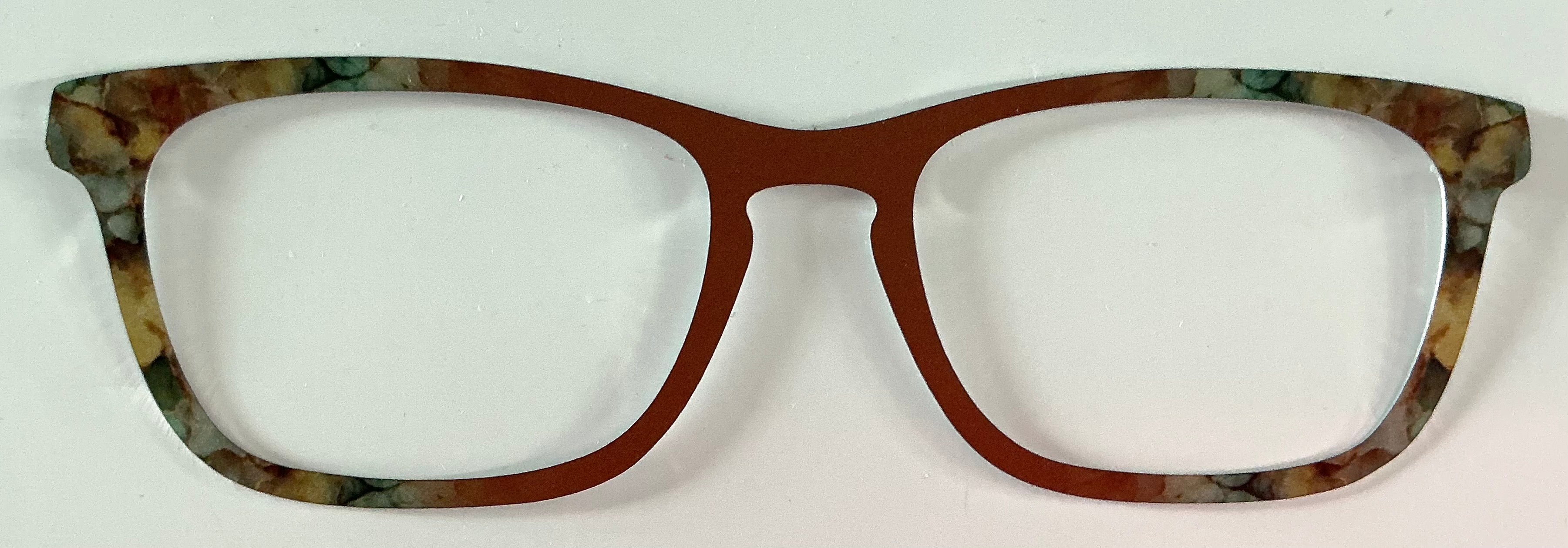 Casper Topper; metal; golden copper design to burnt orange vertical fade