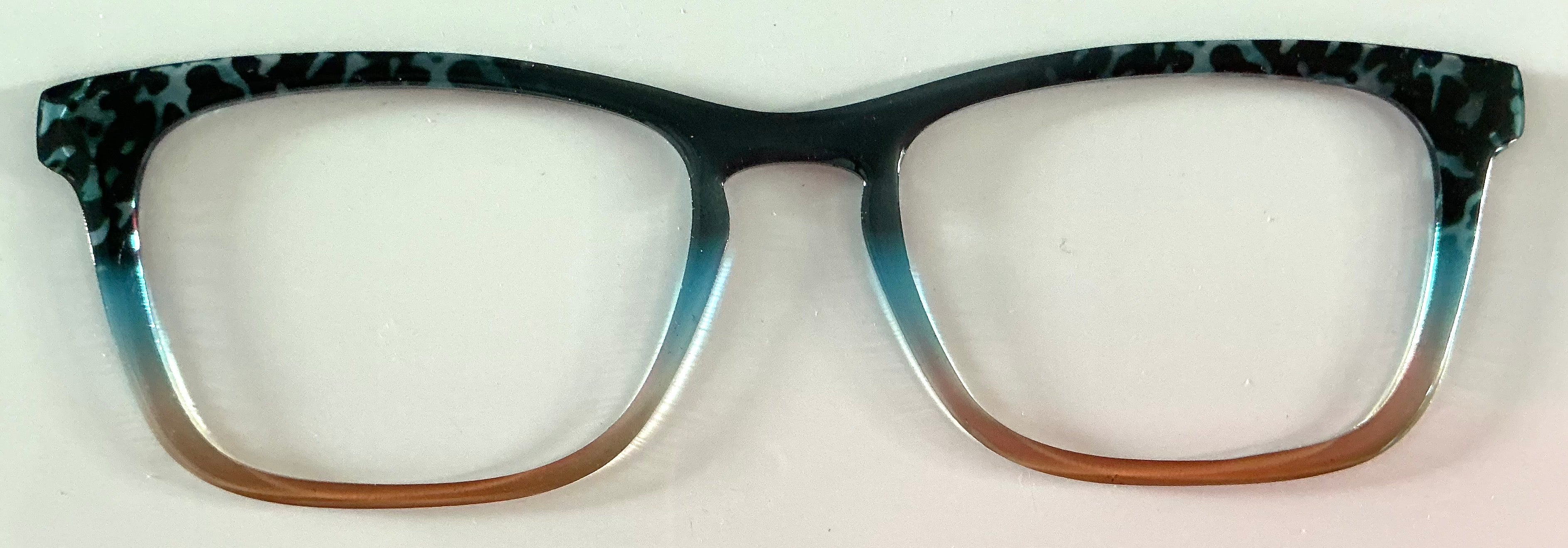 Casper Topper; teal/gold fade with corner tort