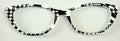 Ella Topper; black and white multi-sized houndstooth