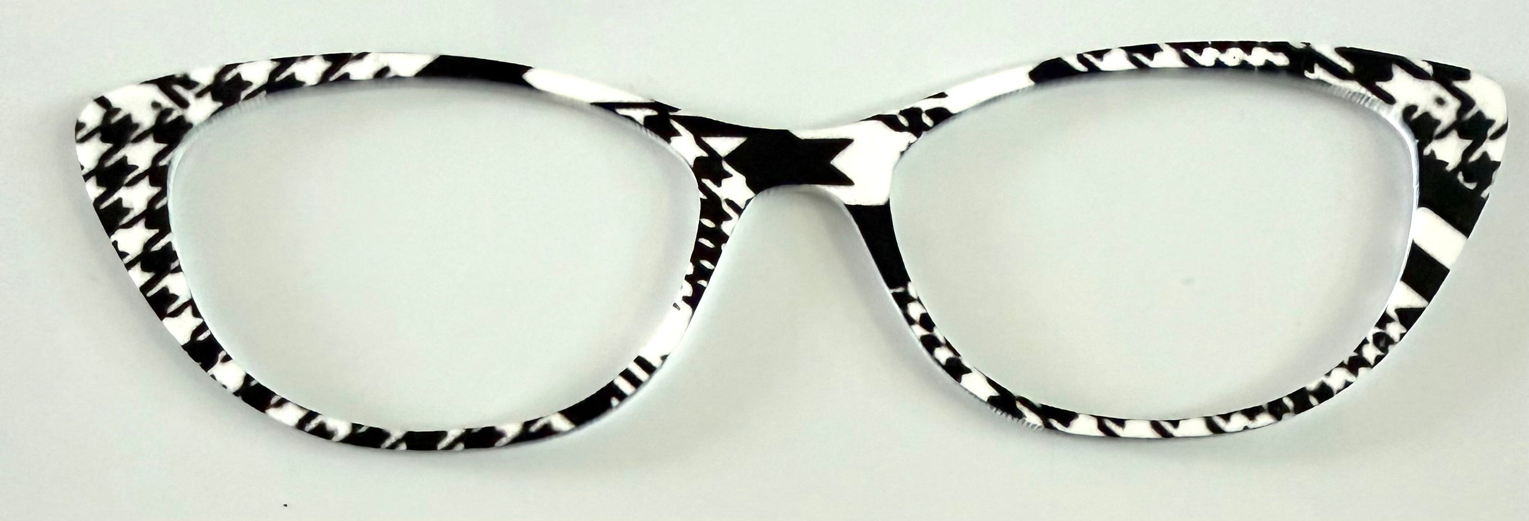 Ella Topper; black and white multi-sized houndstooth