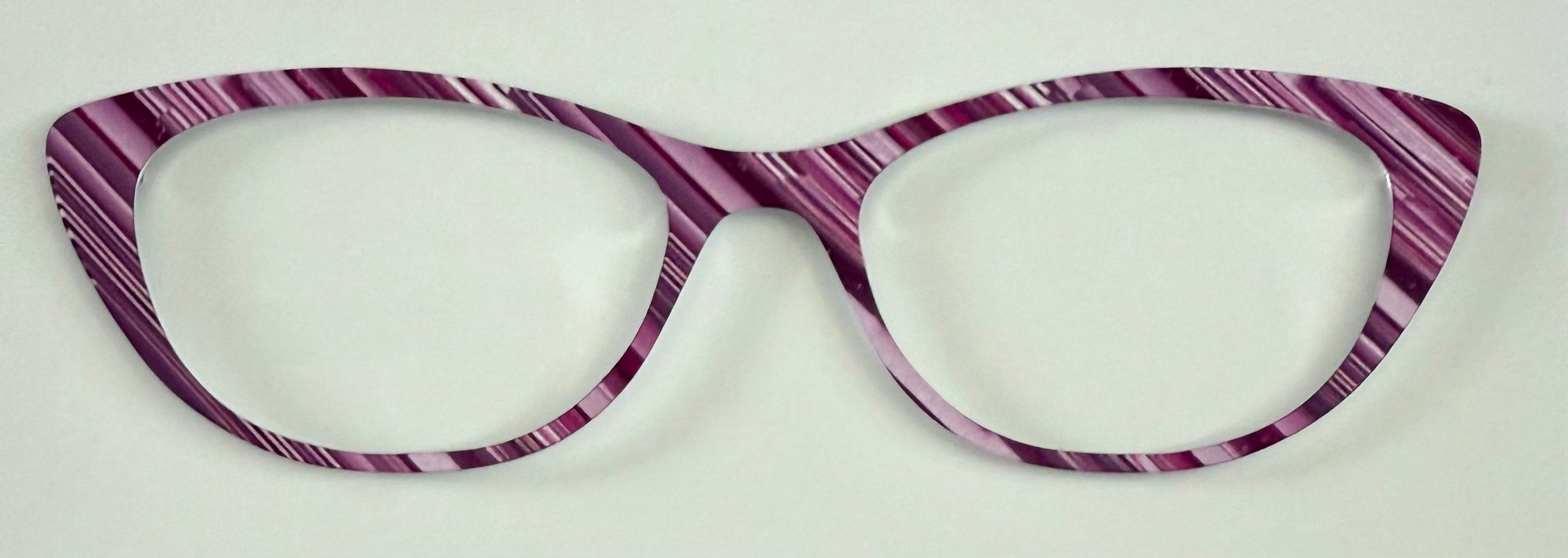 Ella Topper; metal; purple diagonal stripes