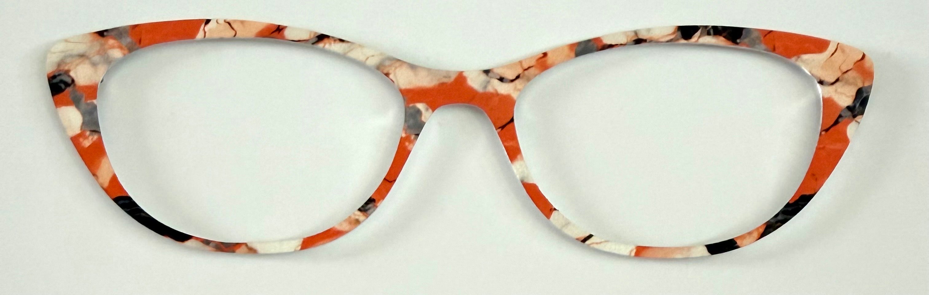 Ella Topper; metal; orange/white/gray marble