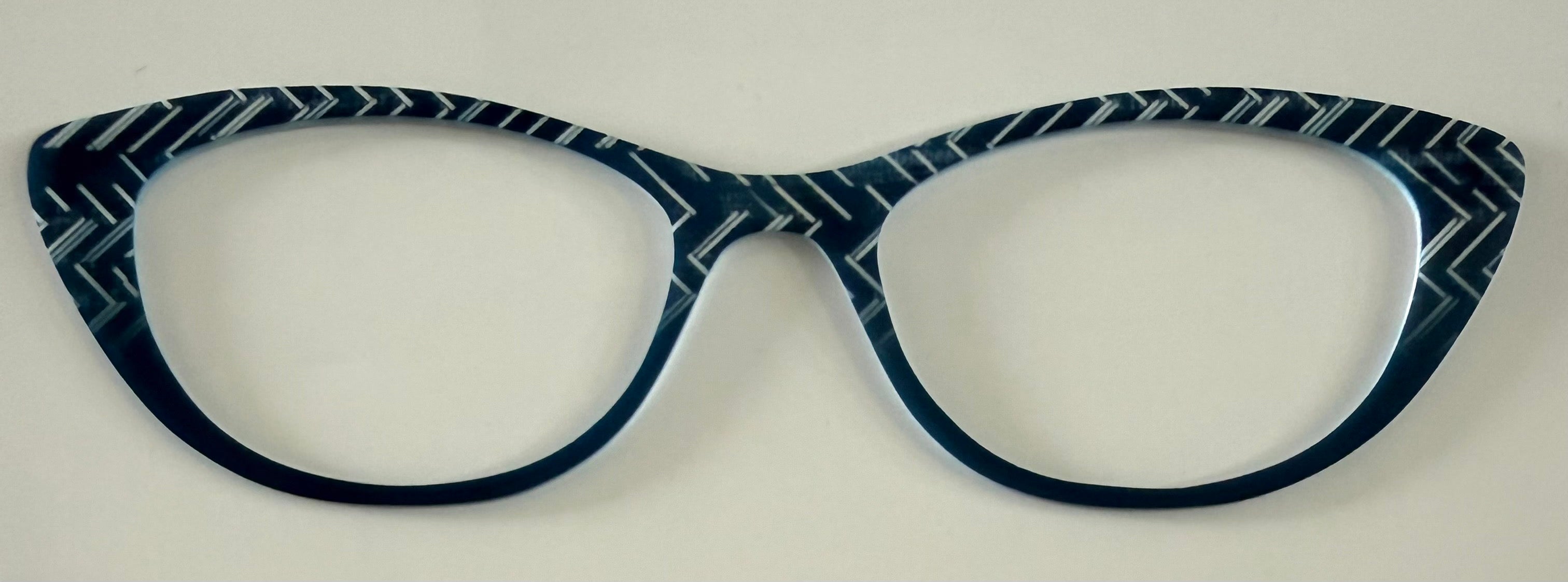 Ella Topper; blue and white chevron to blue fade
