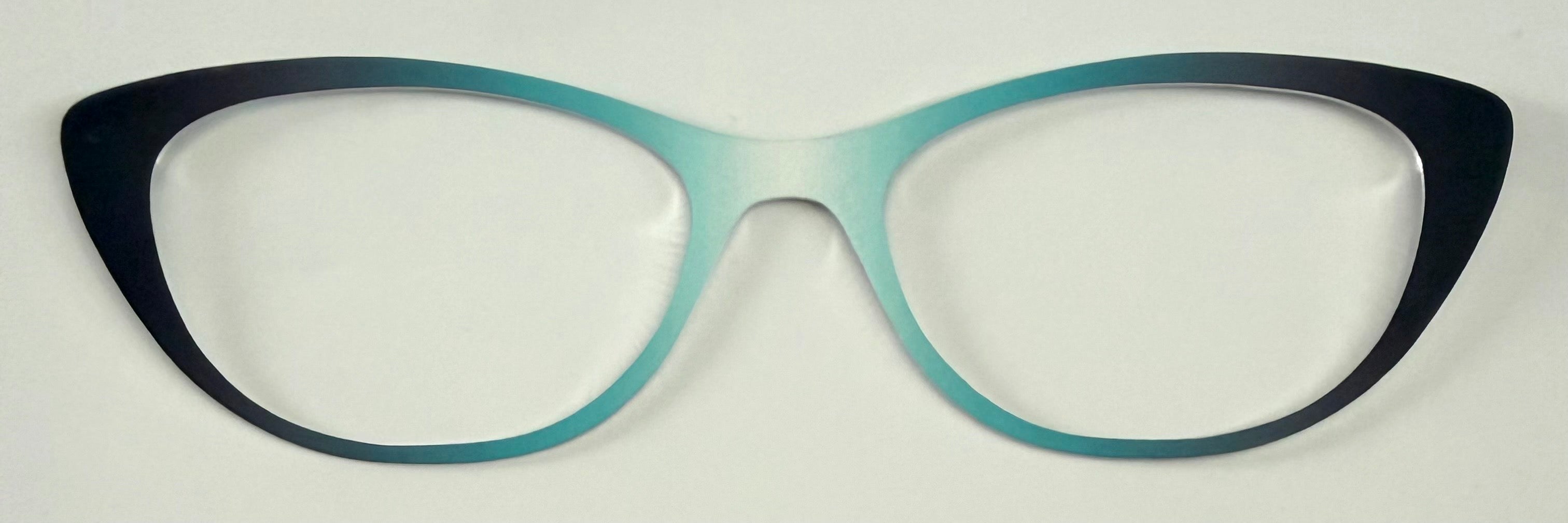Ella Topper; metal; dark to light blue vertical gradient