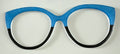 Zuri Topper; blue hearts/black split