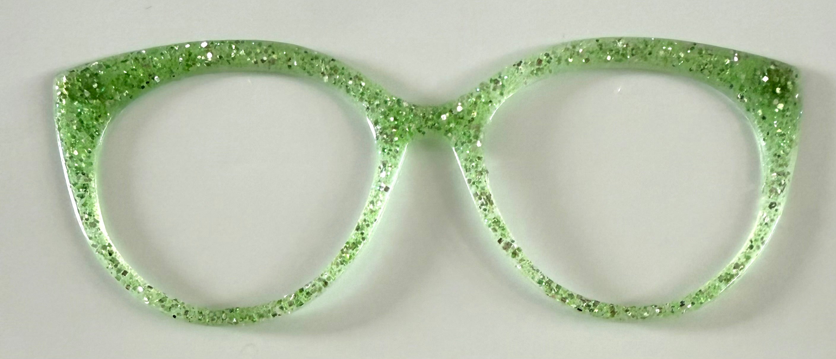 Zuri Topper; light green glitter