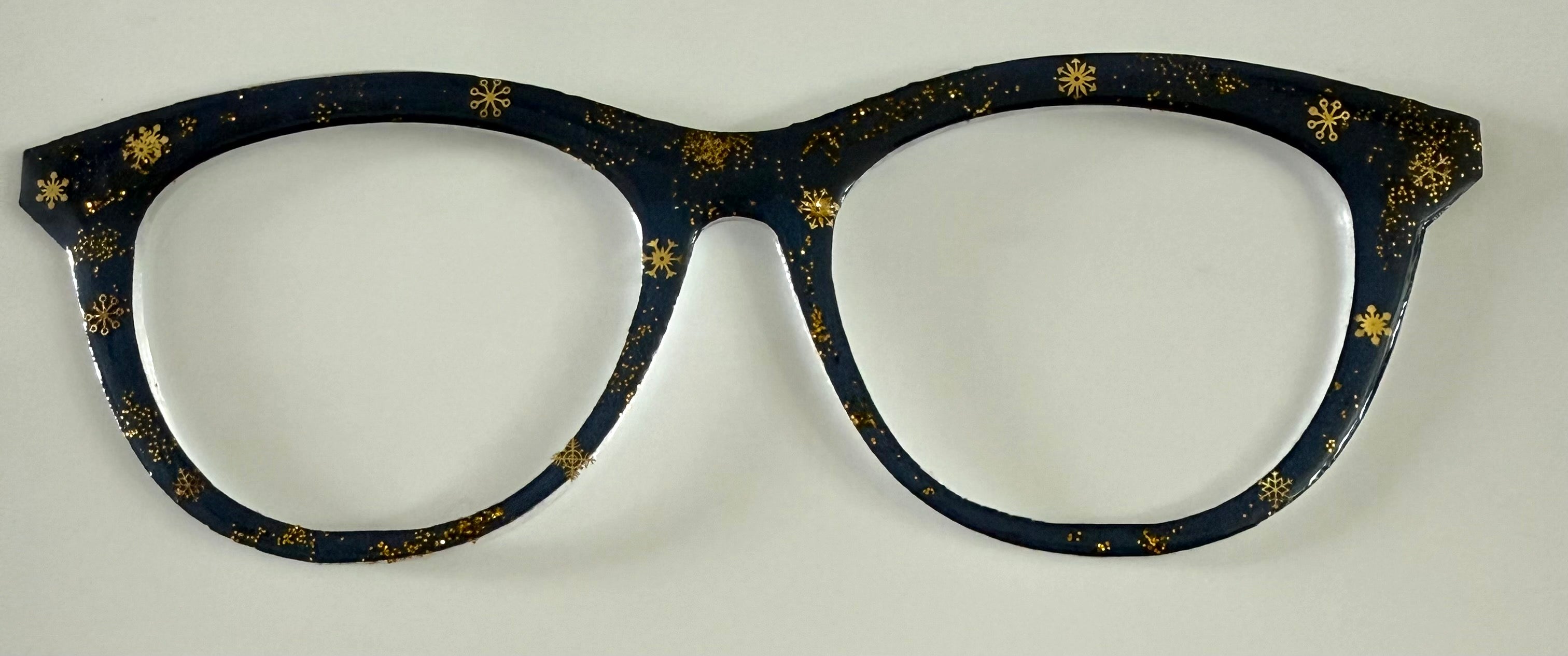 Brook Topper; gold snowflakes on navy