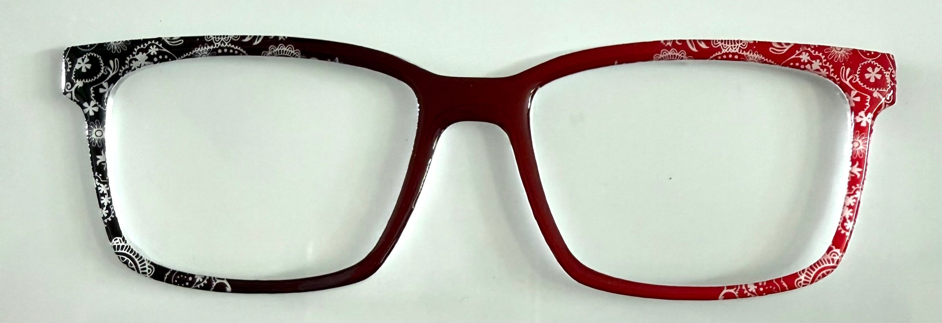 Kirby Topper; black to red vertical gradient with side swirls