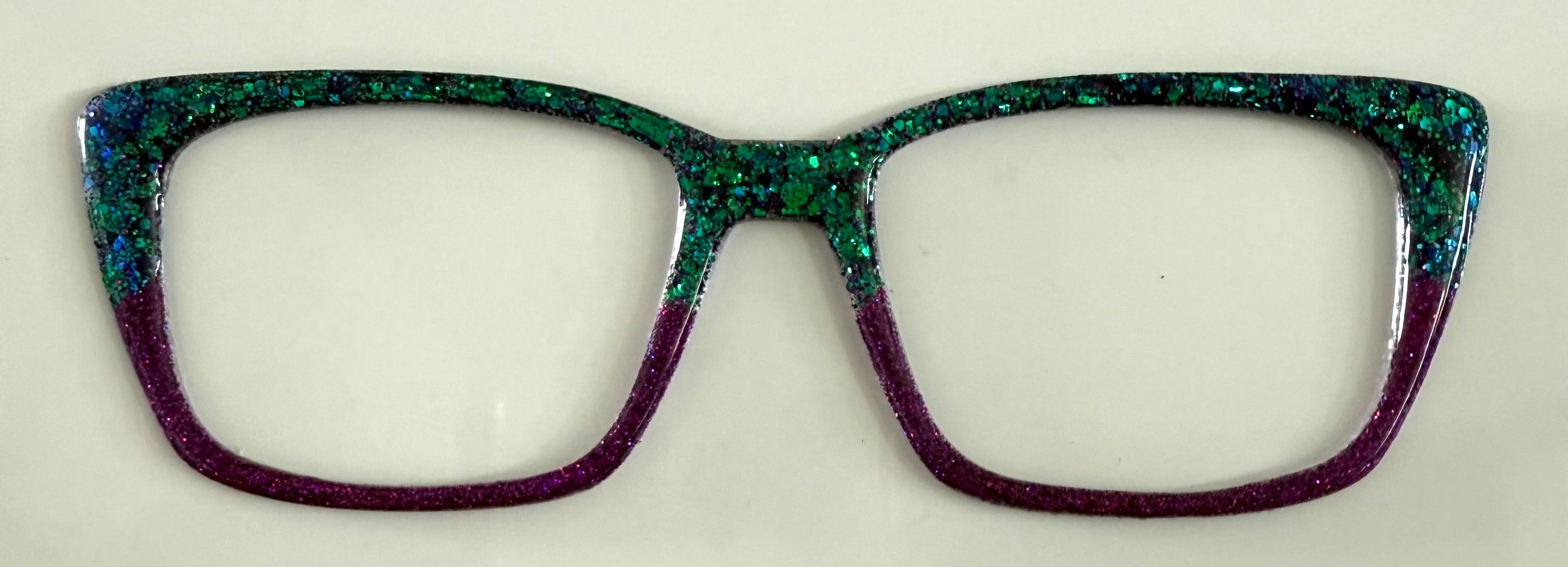 Kirby Topper; green/purple glitter split