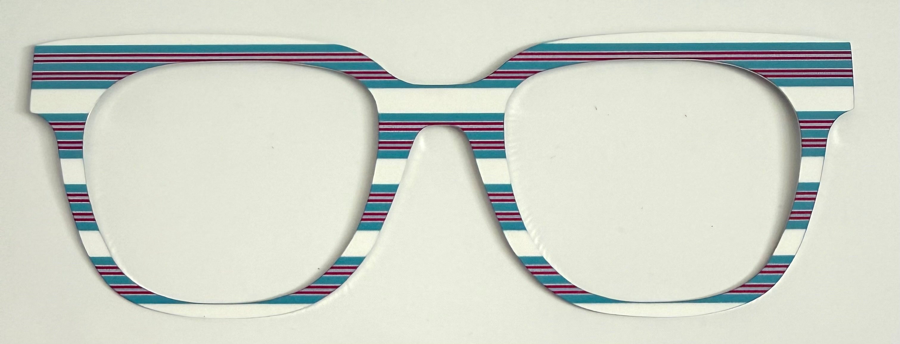 Murphy Topper; metal; red/white/blue stripes  gradient