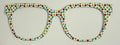Murphy Topper; metal; red/blue/green dots