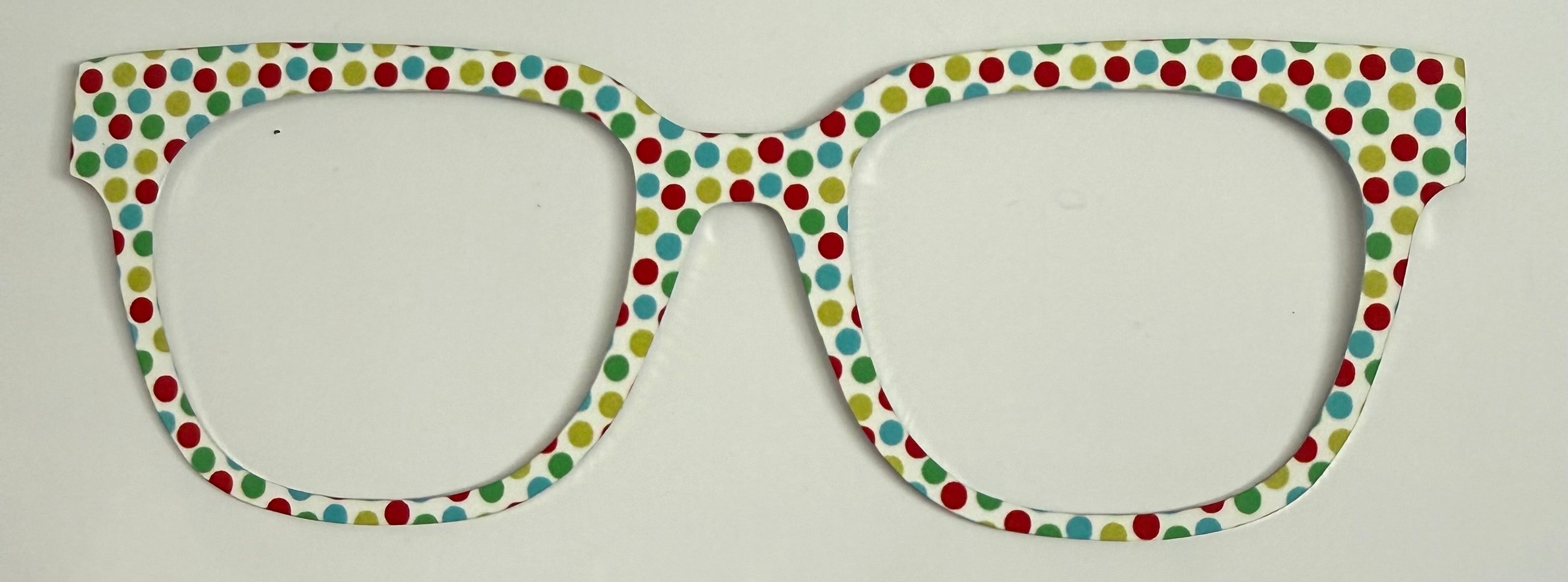 Murphy Topper; metal; red/blue/green dots