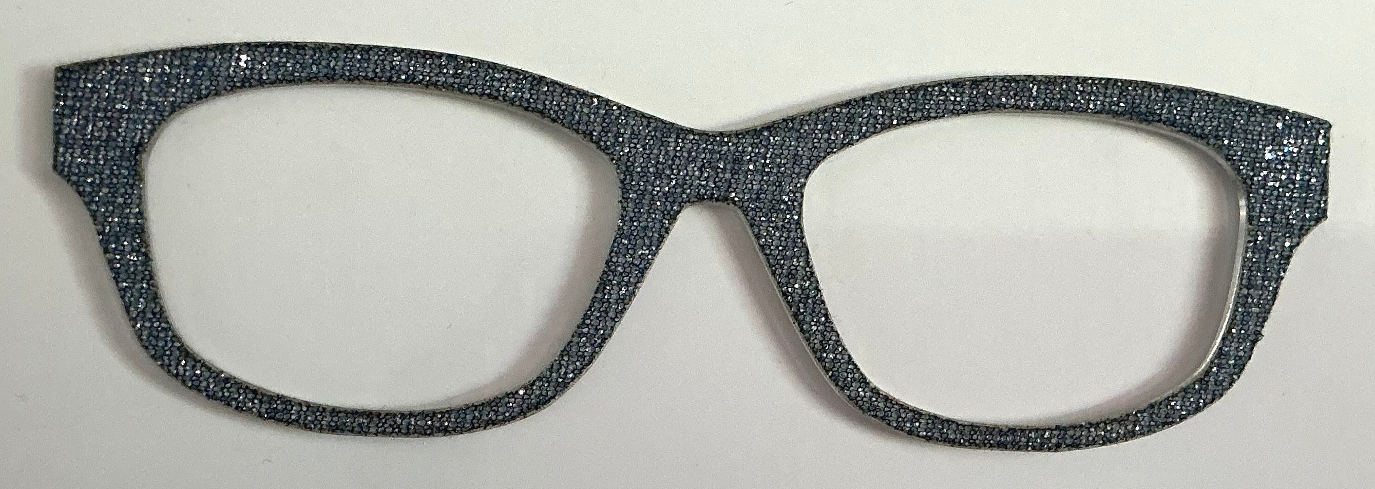 Addison Topper; Laser Nonna; blue/gray textured glitter