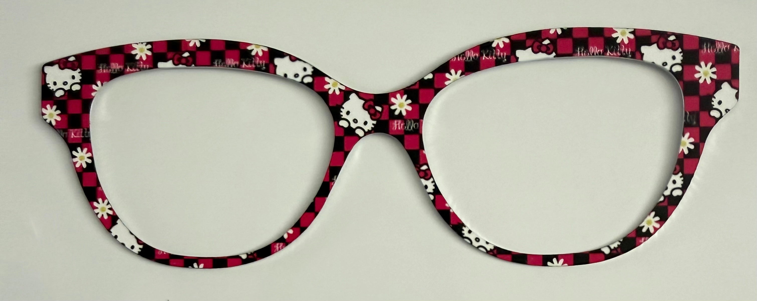 Quinn Topper; metal; checkered Hello Kitty