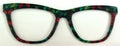 Harper Topper; SLM Collection; orange and brown and green translucent; stained glass leaves