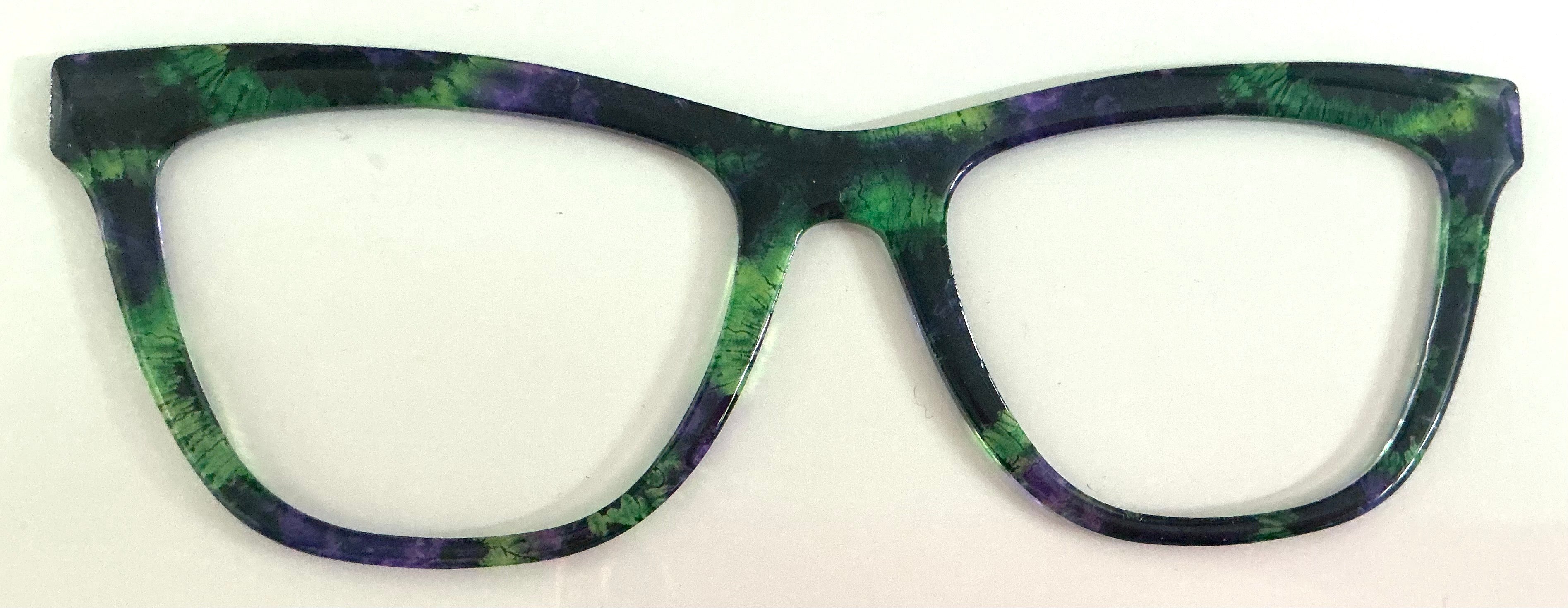 Harper Topper; SLM Collection; purple and green translucent tie dye